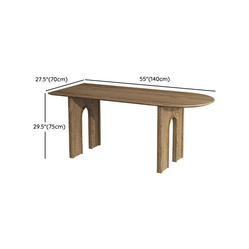 Tavolo da pranzo contemporaneo legno massello di forma irregolare con sedie Clearhalo