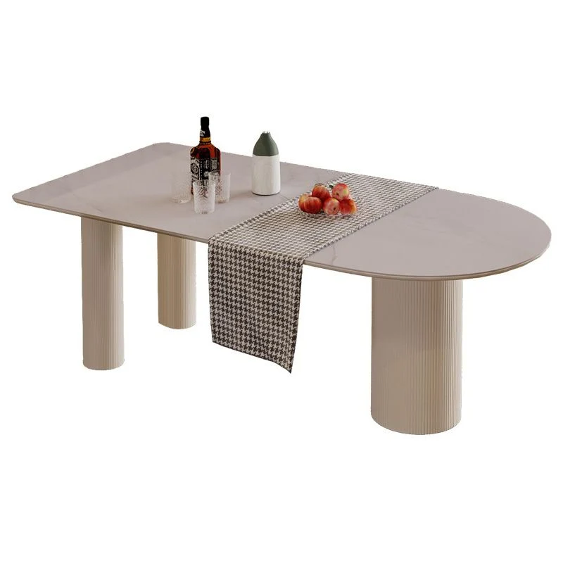 Tavolo da pranzo contemporaneo da 3 piedi Mobili da sala da pranzo pietra per la casa Clearhalo