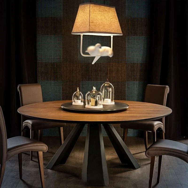 Tavolo da pranzo convertibile con piedistallo rotondo della collezione moderna per sala da pranzo con piano legno Clearhalo