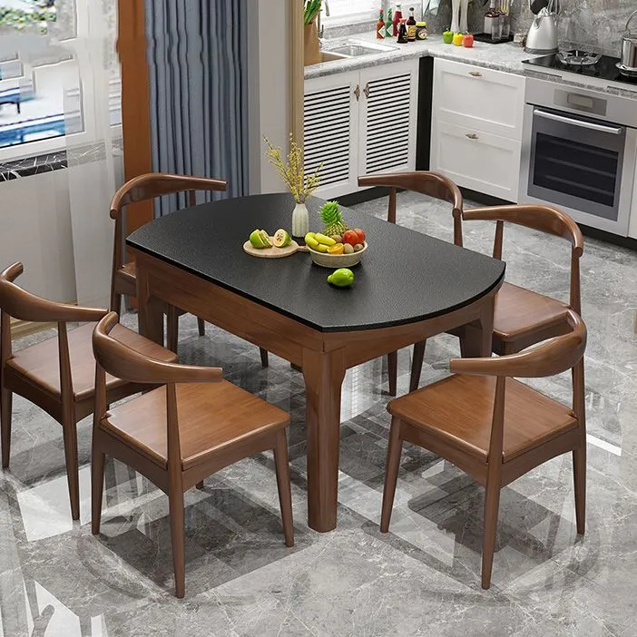 Tavolo da pranzo da cucina contemporanea Tavolo da pranzo legno con prolunga foglia Clearhalo