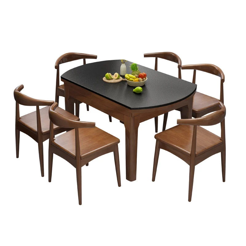 Tavolo da pranzo da cucina contemporanea Tavolo da pranzo legno con prolunga foglia Clearhalo