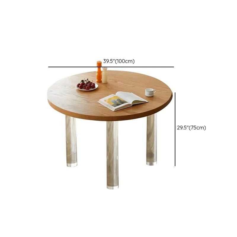 Tavolo da pranzo da cucina rotondo stile moderno con 3 gambe Clearhalo