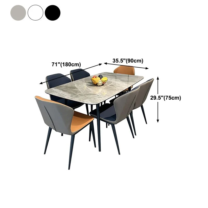Tavolo da pranzo domestico Tavolo da sala da pranzo industriale pietra sinterizzata Clearhalo