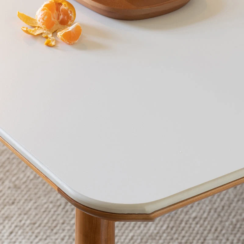 Tavolo da pranzo fisso pietra rettangolare stile semplicità con 4 piedi Clearhalo