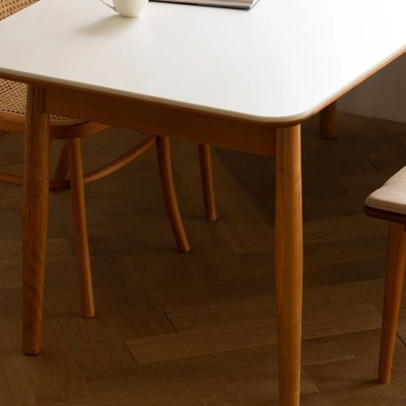 Tavolo da pranzo fisso pietra rettangolare stile semplicità con 4 piedi Clearhalo