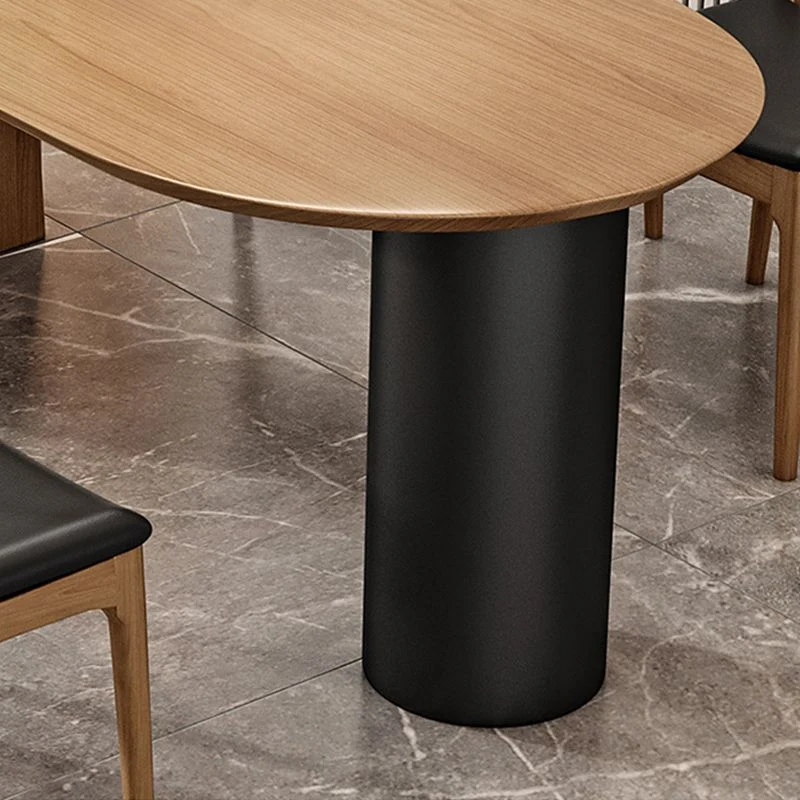 Tavolo da pranzo forma libera Tavolo moderno con doppio piedistallo per cucina Clearhalo