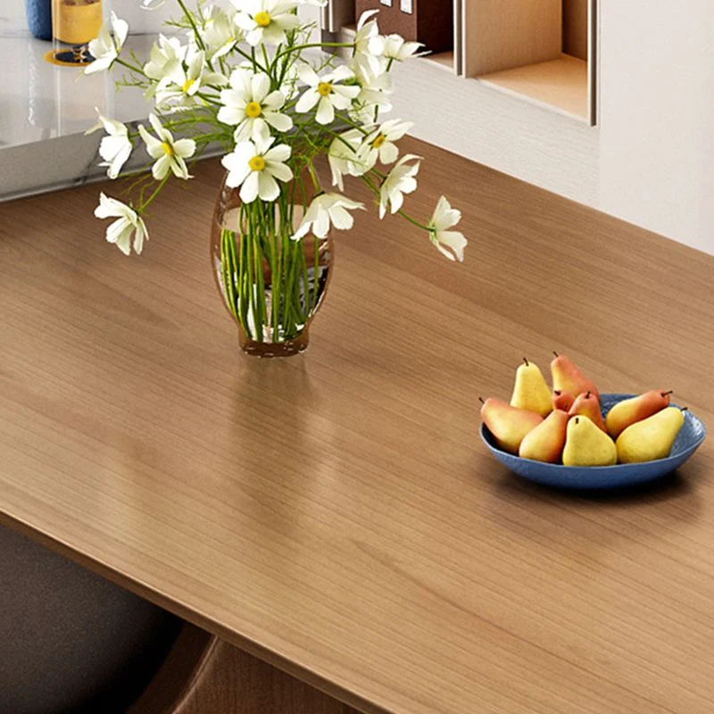 Tavolo da pranzo forma libera Tavolo moderno con doppio piedistallo per cucina Clearhalo