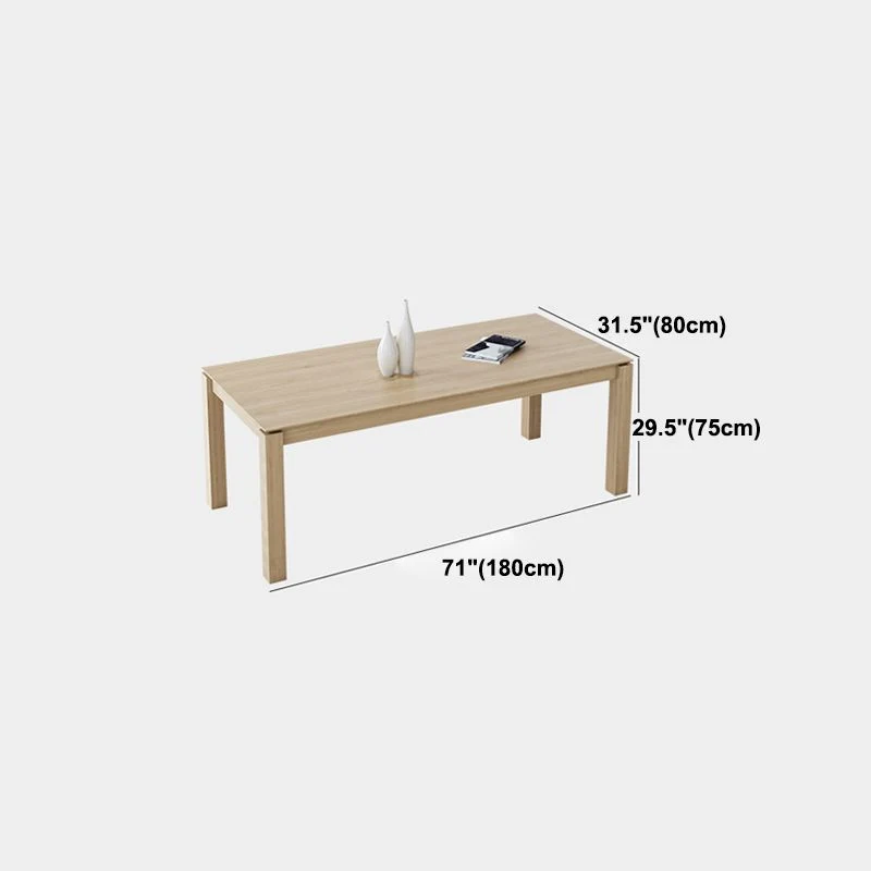 Tavolo da pranzo 4 gambe Tavolo da pranzo legno massello con gambe con finitura naturale Clearhalo