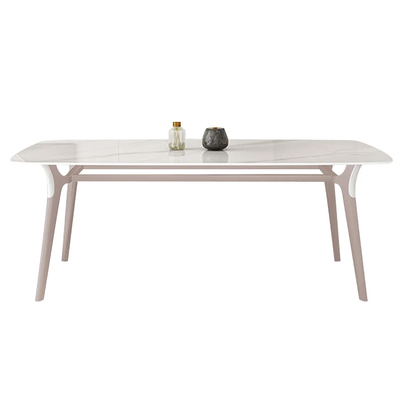 Tavolo da pranzo Glam Tavolo da pranzo rettangolare pietra bianco Clearhalo