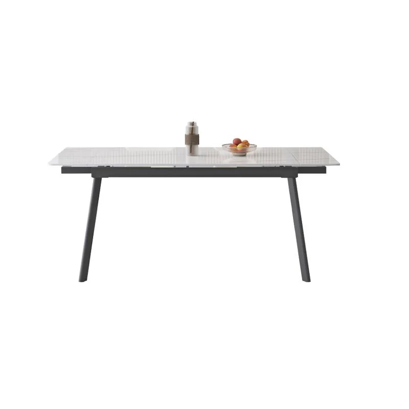 Tavolo da pranzo industriale con prolunga foglia Tavolo da pranzo con base metallo nero Clearhalo