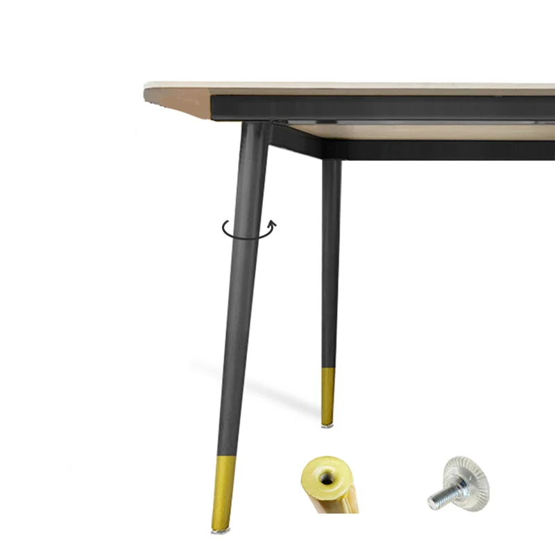 Tavolo da pranzo industriale 4 gambe Tavolo da pranzo rettangolare per cucina Clearhalo