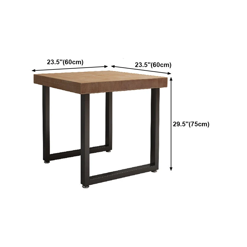 Tavolo da pranzo industriale legno Tavolo da pranzo slitta quadrato per ristorante Clearhalo