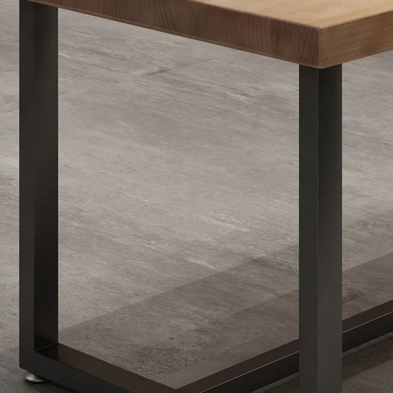 Tavolo da pranzo industriale legno Tavolo da pranzo slitta quadrato per ristorante Clearhalo