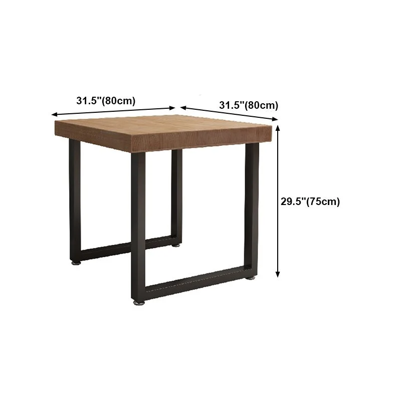 Tavolo da pranzo industriale legno Tavolo da pranzo slitta quadrato per ristorante Clearhalo