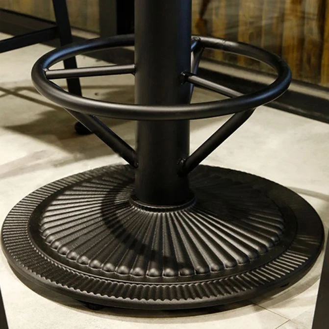 Tavolo da pranzo industriale metallo con accento bistrot Tavolo da bar marrone con contenitore Clearhalo