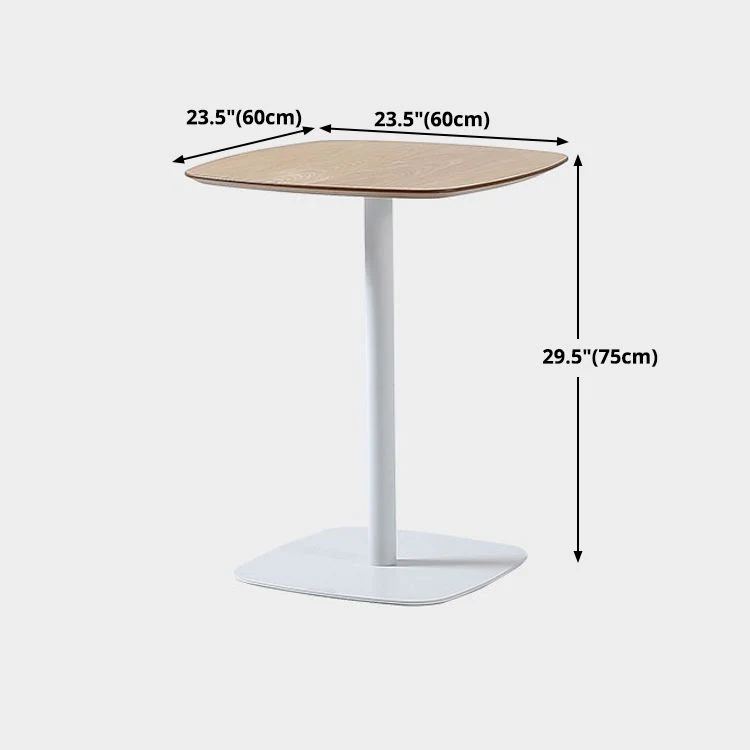 Tavolo da pranzo industriale metallo Tavolo con piano legno prodotto con base piedistallo Clearhalo