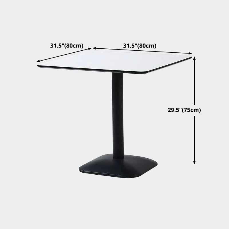 Tavolo da pranzo industriale metallo Tavolo con piano legno prodotto con base piedistallo Clearhalo