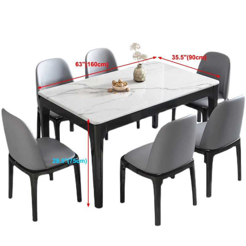 Tavolo da pranzo industriale pietra sinterizzata Tavolo da pranzo legno massello per sala da pranzo Clearhalo