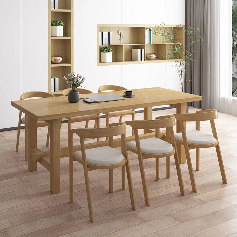 Tavolo da pranzo industriale rettangolare legno 1/2/7 pezzi Set da pranzo per sala da pranzo Clearhalo