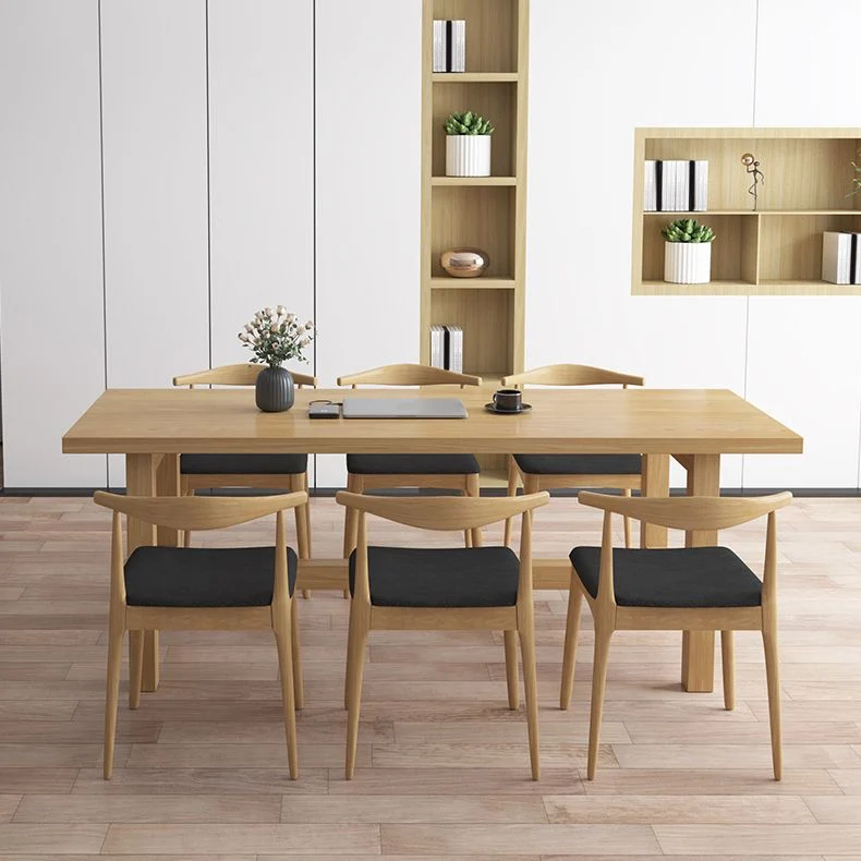 Tavolo da pranzo industriale rettangolare legno 1/2/7 pezzi Set da pranzo per sala da pranzo Clearhalo