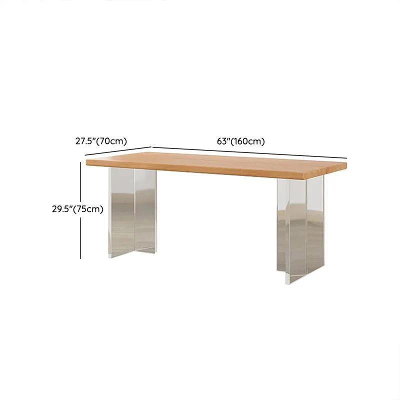 Tavolo da pranzo industriale rettangolare legno 1/5/7 pezzi Set da pranzo per soggiorno Clearhalo