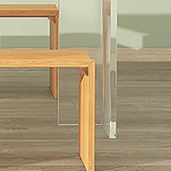 Tavolo da pranzo industriale rettangolare legno 1/5/7 pezzi Set da pranzo per soggiorno Clearhalo