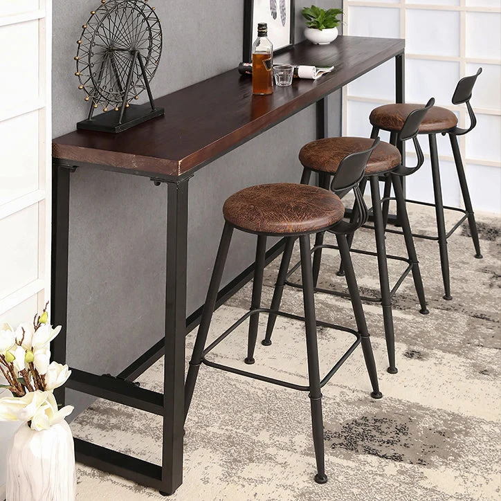 Tavolo da pranzo legno da bancone da bar rettangolare industriale per cucina Clearhalo