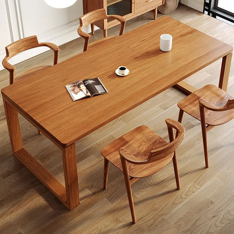 Tavolo da pranzo legno Glam Tavolo rettangolare con gambe legno per uso domestico Clearhalo