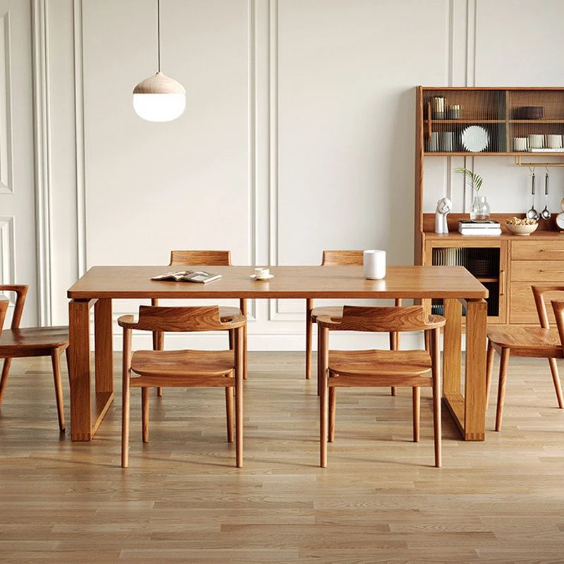 Tavolo da pranzo legno Glam Tavolo rettangolare con gambe legno per uso domestico Clearhalo