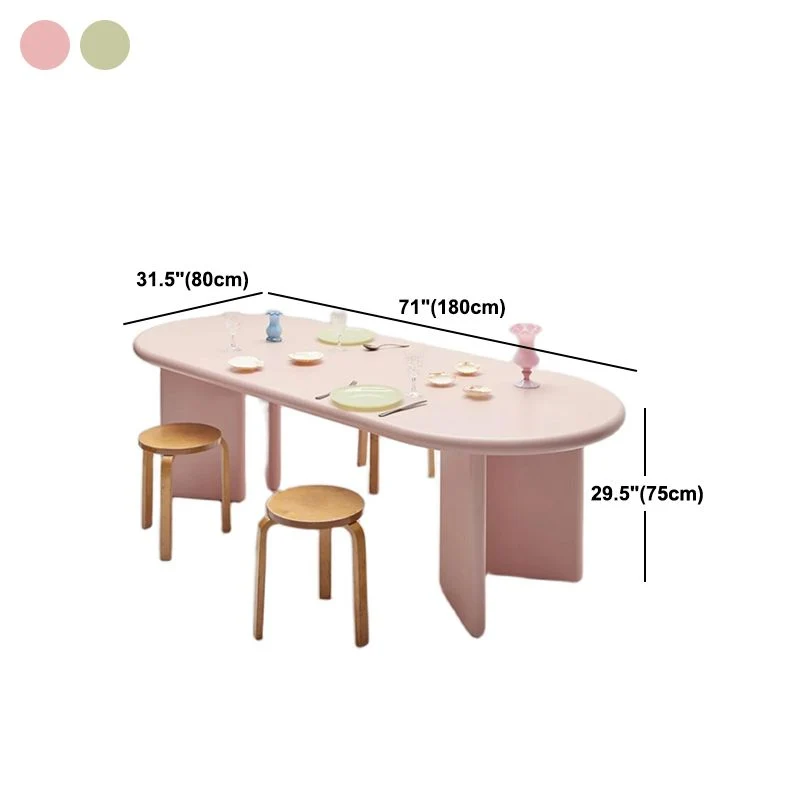 Tavolo da pranzo legno massello con doppio piedistallo Tavolo da pranzo stile moderno per la casa Clearhalo