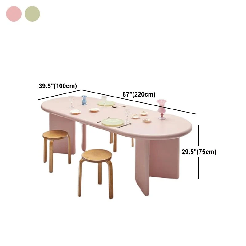 Tavolo da pranzo legno massello con doppio piedistallo Tavolo da pranzo stile moderno per la casa Clearhalo