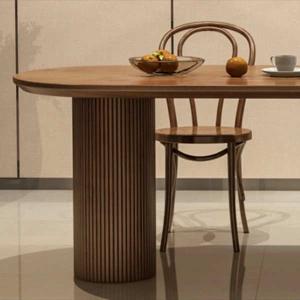 Tavolo da pranzo legno massello forma libera Tavolo da pranzo moderno per sala da pranzo Clearhalo