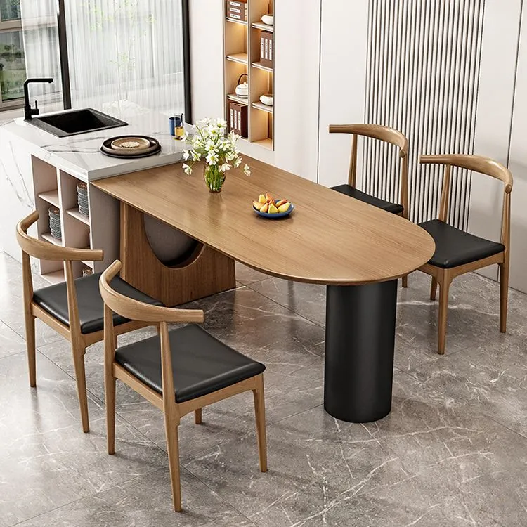 Tavolo da pranzo legno massello di pino Tavolo da pranzo forma libera per sala da pranzo Clearhalo