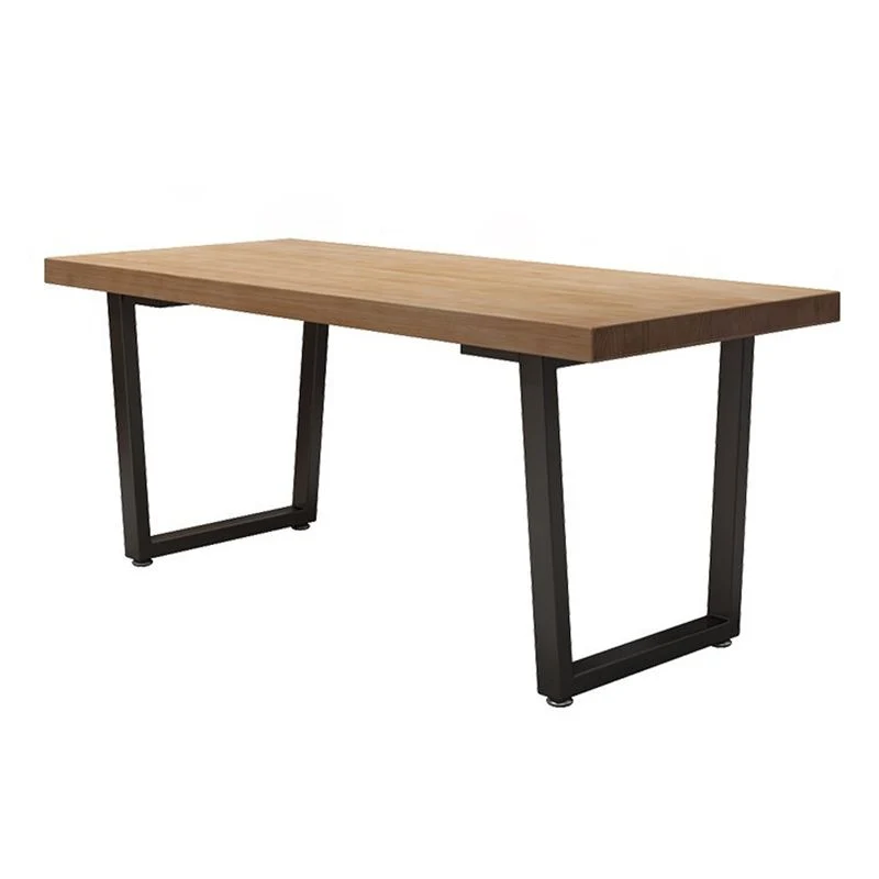 Tavolo da pranzo legno massello di pino Tavolo da pranzo rettangolare con doppio piedistallo Clearhalo