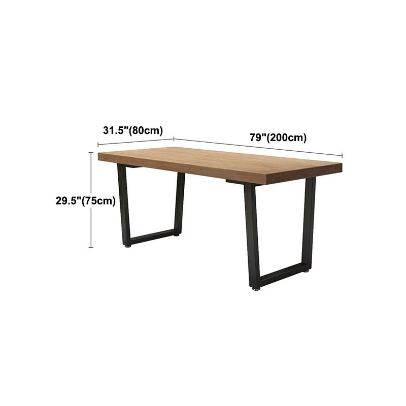 Tavolo da pranzo legno massello di pino Tavolo da pranzo rettangolare con doppio piedistallo Clearhalo