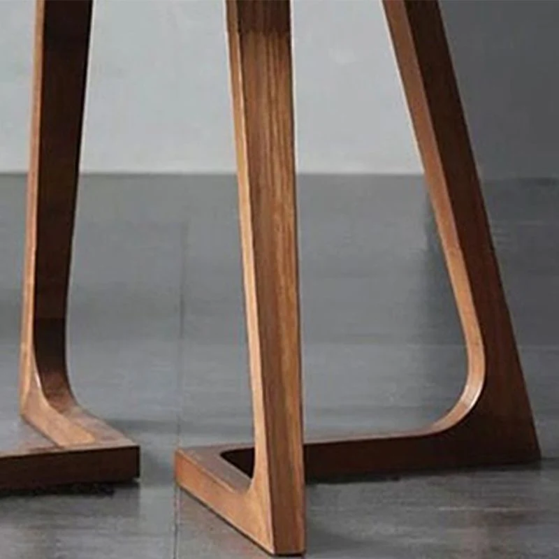 Tavolo da pranzo legno massello di pino Tavolo rotondo marrone per sala da pranzo Clearhalo