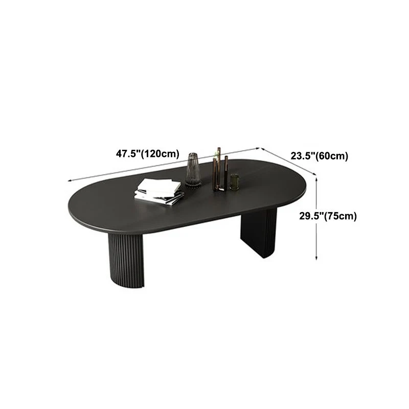 Tavolo da pranzo legno massello di pino Tavolo con doppio piedistallo nero per cucina Clearhalo