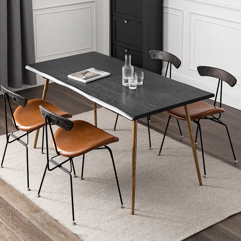 Tavolo da pranzo legno massello Tavolo da pranzo tradizionale di lusso con cornice dorata Clearhalo