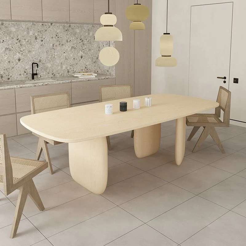 Tavolo da pranzo legno massello Tavolo da pranzo stile moderno per la cucina domestica Clearhalo
