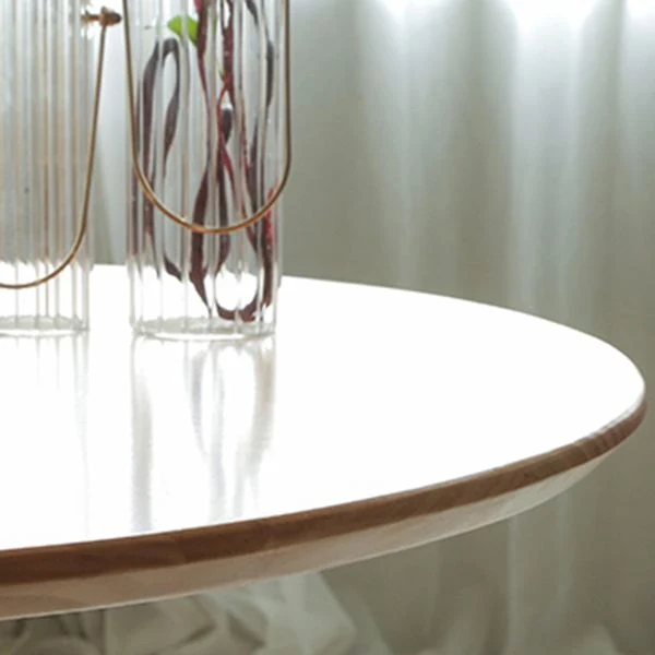 Tavolo da pranzo legno massello Tavolo da pranzo ovale moderno per la cena cucina domestica Clearhalo