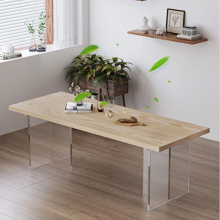 Tavolo da pranzo legno massello Tavolo da pranzo tradizionale di lusso con base doppio piedistallo Clearhalo