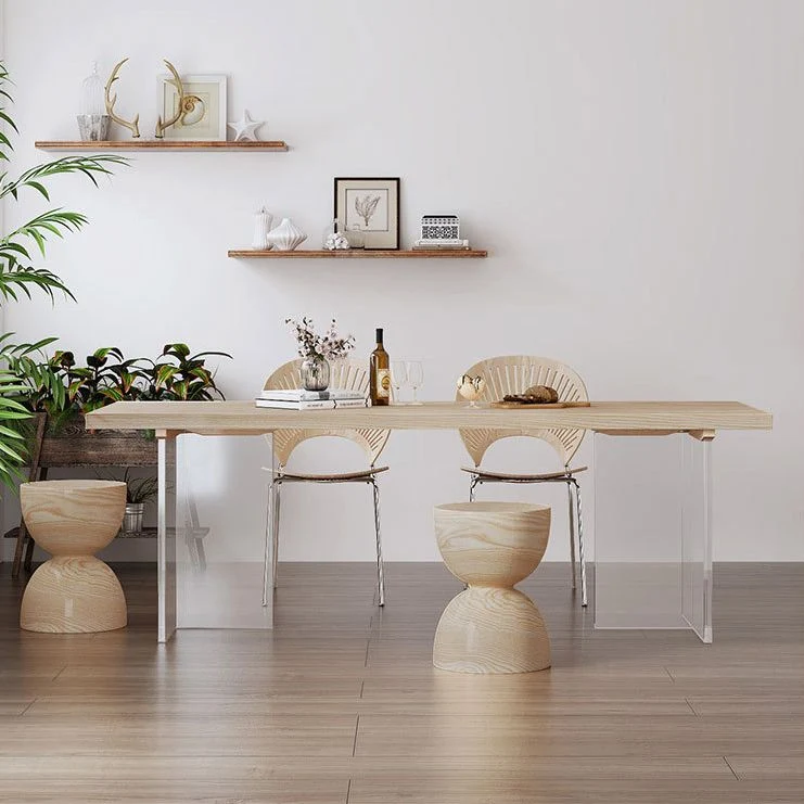 Tavolo da pranzo legno massello Tavolo da pranzo tradizionale di lusso con base doppio piedistallo Clearhalo