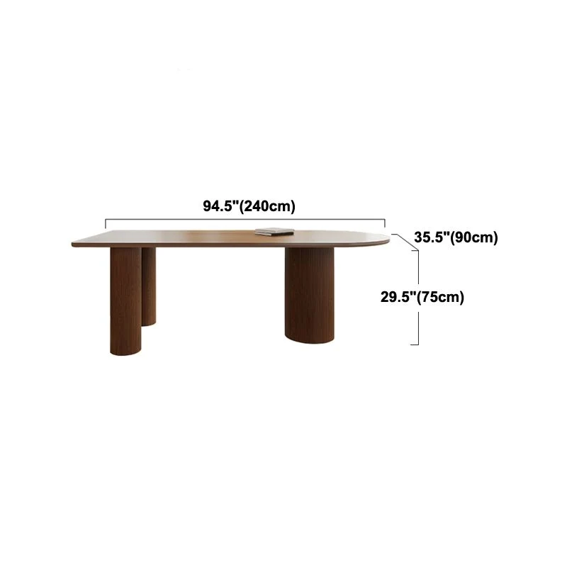 Tavolo da pranzo legno massello Tavolo da pranzo moderno con treppiede con gambe con finitura naturale Clearhalo