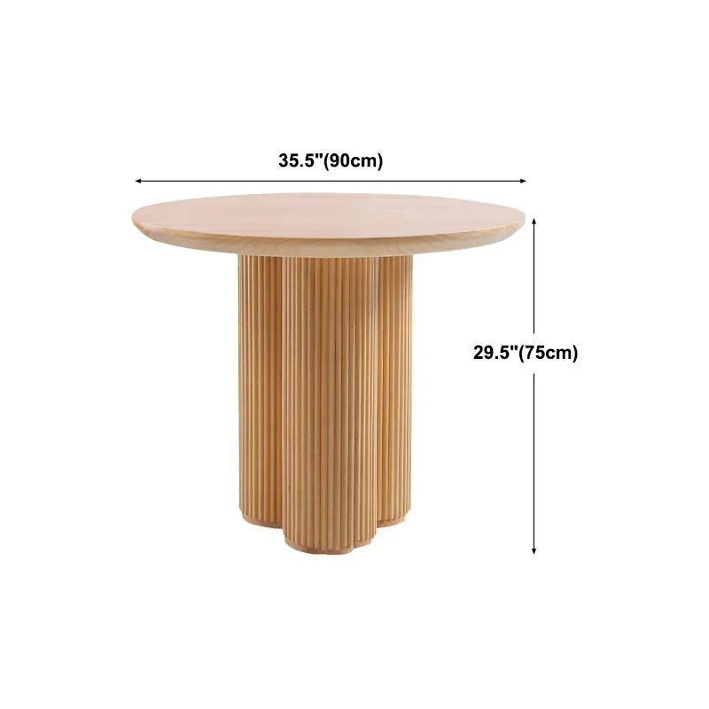 Tavolo da pranzo legno massello Tavolo da pranzo rotondo marrone stile moderno Clearhalo
