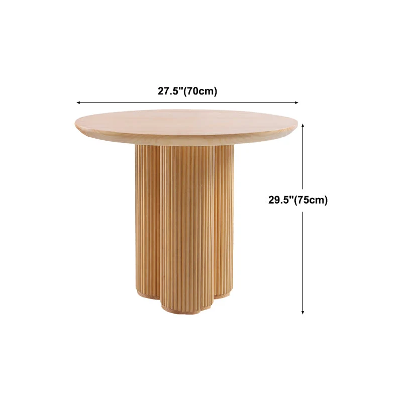 Tavolo da pranzo legno massello Tavolo da pranzo rotondo marrone stile moderno Clearhalo