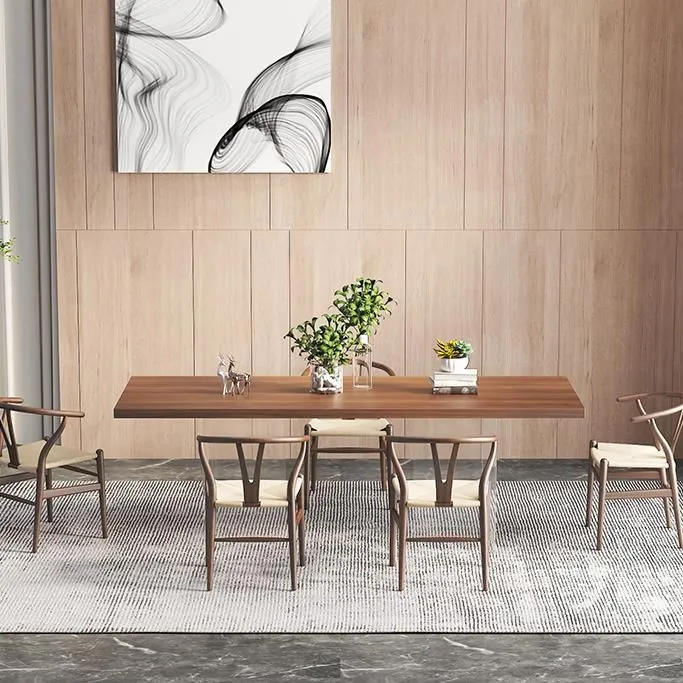 Tavolo da pranzo legno di pino Tavolo da pranzo moderno con base doppio piedistallo Clearhalo
