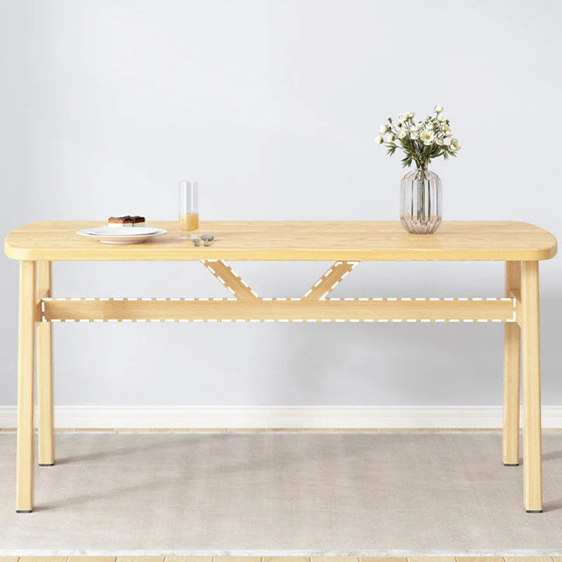 Tavolo da pranzo legno stile glam Tavolo da pranzo rettangolare per uso domestico Clearhalo