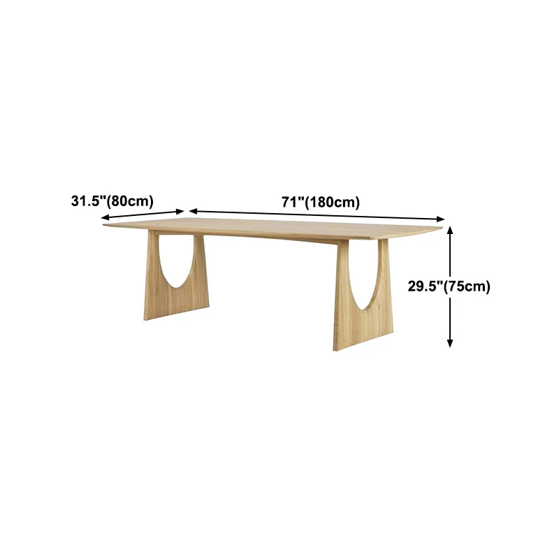 Tavolo da pranzo legno Tavolo da pranzo tradizionale di lusso con base slitta Clearhalo