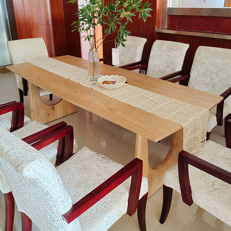 Tavolo da pranzo legno Tavolo da pranzo tradizionale di lusso con base slitta Clearhalo