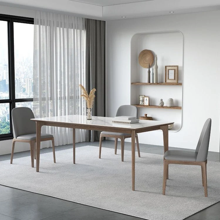 Tavolo da pranzo medievale moderno 4 gambe Tavolo pietra per sala da pranzo Clearhalo